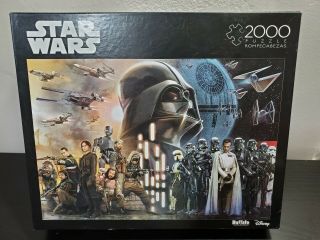 Disney Star Wars Rogue One 2000 Piece Jigsaw Puzzle By Buffalo Complete