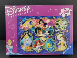 Ravensburger Disney Princess 1000 Piece Puzzle Belle Ariel Aurora Complete Rare