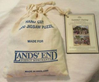 Lands End Wooden Hand Cut 320 Piece Jigsaw Puzzle Summer Outing