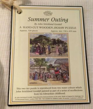 Lands End Wooden Hand Cut 320 Piece Jigsaw Puzzle Summer Outing 2