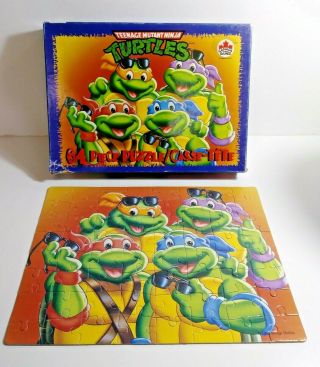 Teenage Mutant Ninja Turtles Vintage 1995 Puzzle 64 Piece Canada Games Tmnt 100