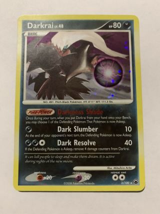 Pokemon Card Darkrai Lv.  48 Majestic Dawn 3/100 Excellent/near Holo Rare Tcg