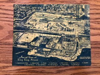 Vintage 1930’s Jigsaw Puzzle - Fairchild Aerial View Sing Sing Prison