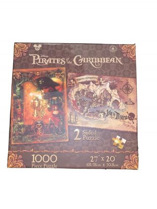 Disney Parks 2 Sided Pirates Of The Caribbean 1000 Piece Puzzle