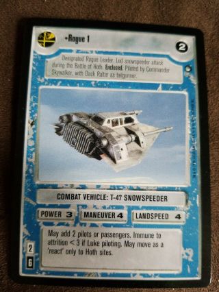 Decipher Star Wars Ccg Hoth Limited Light Side Rogue 1