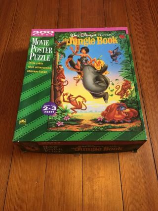 Disney The Jungle Book Movie Poster Puzzle 300 Piece Golden 5152 Complete