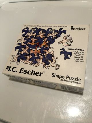 M.  C.  Escher “sun And Moon” Shape Puzzle Complete