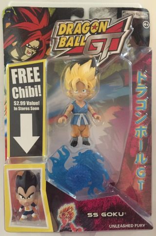 Dragon Ball Gt Unleashed Fury Saiyan 4 Ss4 Goku 6 " 2004 Action Figure,  Chibi