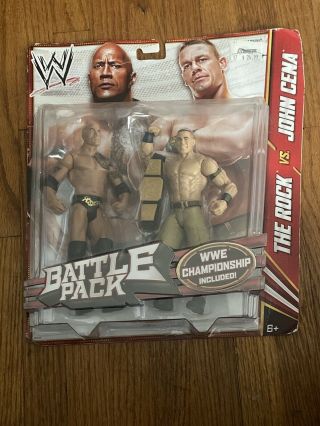 Wwe Mattel Battle Packs The Rock Vs John Cena W Championship