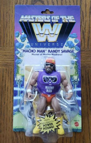 Wwe " Macho Man " Randy Savage Masters Of The Universe Figure Motu -