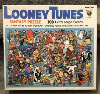 Looney Tunes Fantasy 300 Pc Puzzle Whitman Vintage 1981 Warner Bros Complete