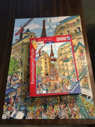 Htf Ravensburger Cities Of The World Paris 1000 Piece Jigsaw Puzzle