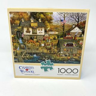 Buffalo Puzzle Charles Wysocki Olde Bucks County 1000 Piece With Poster