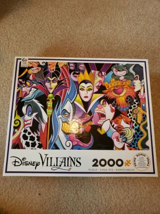Disney Villains Tim Rogerson 2000 Piece Jigsaw Puzzle By Ceaco 36 " X 26 "