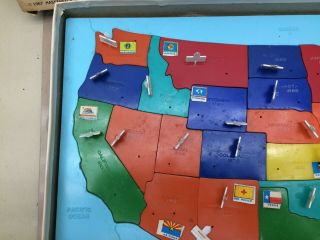 1967 Hasbro Plastic Puzzle Inlaid Map of the United States 3