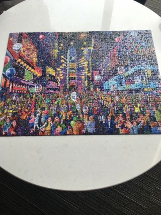 Complete Ravensburger 500 Pc Puzzle " Years Times Square”