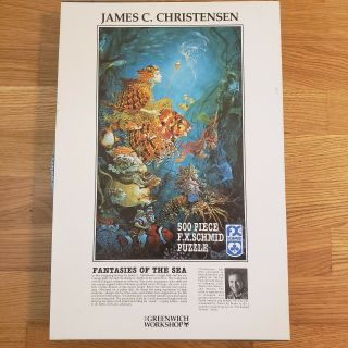 Fx Schmid 500 Piece Puzzle " Fantasies Of The Sea " Vintage 1993 - Complete