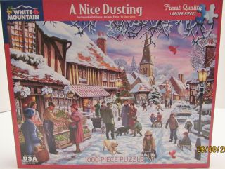 White Mountain 1000 Piece Jigsaw Puzzle " A Dusting " -