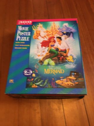 Disney The Little Mermaid 300 Piece Movie Poster Puzzle Vintage 2x3 
