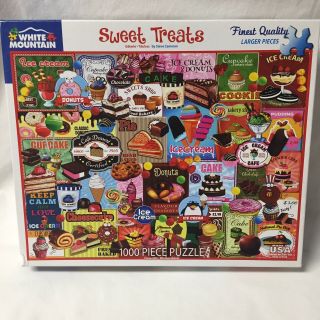 White Mountain Jigsaw Puzzles Sweet Treats 1000 Piece Puzzle Made In Usa