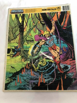 Vintage 1983 Masters Of The Universe Frame Tray Puzzle 4558 - 1 He Man Skeletor
