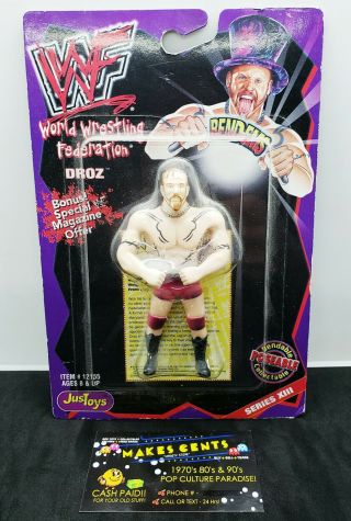 1990s - Droz Wwf Wwe Justoys Bend - Ems Wrestle Action Figure Moc Series 13