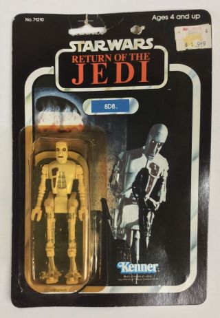 Vintage 1983 Star Wars Rotj Return Of The Jedi 8d8 Droid 77 Back