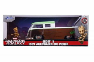 Guardians Of The Galaxy: Vol.  2 - 1962 Volkswagon Bus With Groot 1:24 Scale H.