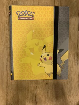 Pokemon Ultra Pro 4 Pocket Pikachu Card Album Binder Portfolio - Quick Ship