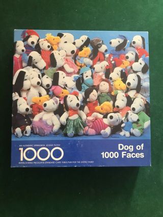 Vintage SPRINGBOK JIGSAW PUZZLE COMPLETE Piece DOG OF 1000 FACES SNOOPY PEANUTS 3