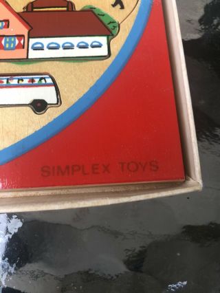 VINTAGE SIMPLEX CIRCLE Wooden Puzzle Houten 2 - 6 Years With Box 3