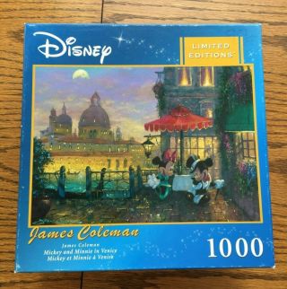 Disney Limited Editions " Mickey And Minnie In Venice " James Coleman 1000 Puzzle