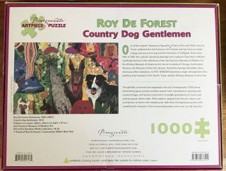 Pomegranate ArtPiece Puzzle ROY DE FOREST Country Dog Gentlemen 2