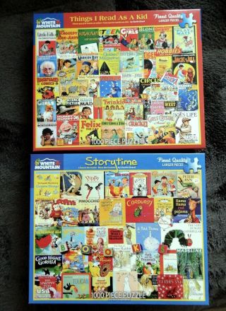 Two White Mountain 1000 Piece Jigsaw Puzzles Things I Read As A Kid & Storytime