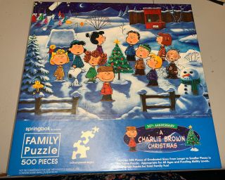 Springbok Puzzle 500 - Piece Vintage 1984 A Charlie Brown Christmas