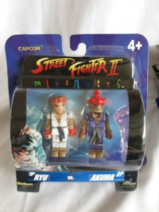 Capcom Street Fighter Ii Minimates Darkstalkers Ryu Vs.  Akuma Exclusive A12