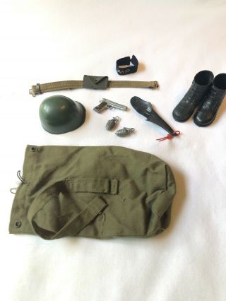 Vintage 1960s Gi Joe Action Soldier Mp Command Post Small Arms Set Armband,  More