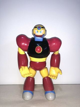 1994 Bandai Capcom Mega Man 5” Gutsman Action Figure Vintage,  Arms Lift