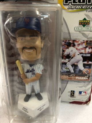 Mike Piazza York Mets 2002 Play Makers By Upper Deck Bobblehead Figurine S4