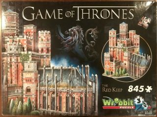 Wrebbit - Game Of Thrones - The Red Keep 845 Pc 3d Puzzle (complete/pre - Owned).