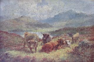 Vintage Chad Valley Wooden Jigsaw Puzzle - On The Heathery Moor