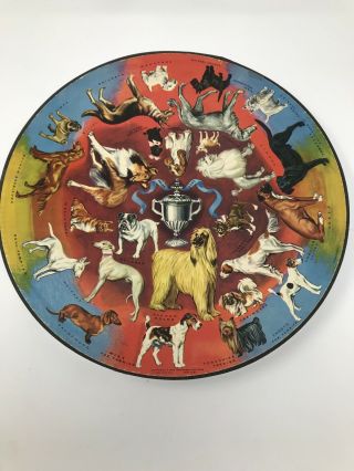 Springbok Vintage 500,  Piece Circular Puzzle Prize Dogs 1966 No.  2020 Complete