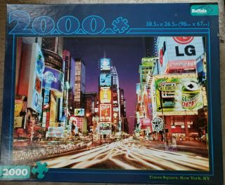 Buffalo Games 2000 Piece Puzzle Time Square York,  Ny