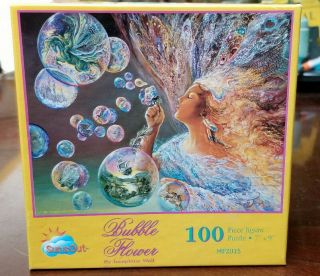 Suns Out 100 Piece Jigsaw Puzzle By Josephine Wall " Bubble Flower " 7 " X 9 "
