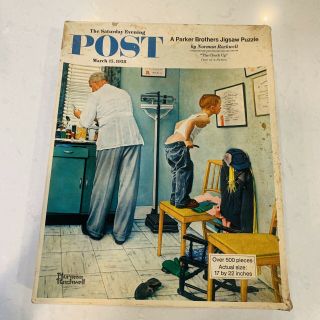 Puzzle Norman Rockwell The Check - Up The Saturday Evening Post 500,  Piece