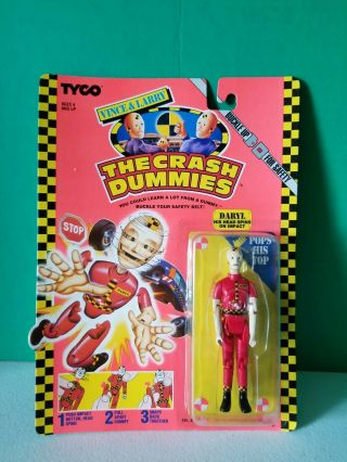 1991 Tyco Crash Test Dummies Daryl Action Figure His Head Spins On Impact Moc