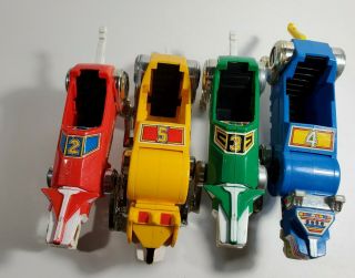 Vintage 1984 Voltron RED YELLOW BLUE GREEN LION World Event Production NO CANOPY 2