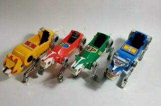 Vintage 1984 Voltron RED YELLOW BLUE GREEN LION World Event Production NO CANOPY 3