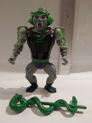 He - Man Motu Masters / Universe Snake Face Loose W/ Staff Firm Legs Stands Holds
