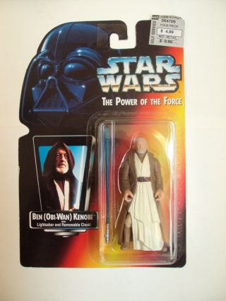 Star Wars The Power Of The Force - Ben (obi - Wan) Kenobi Long Saber (orange Card)